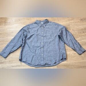 Brooks Brothers Men’s Baird McNutt 100% Irish Linen Front Button Shirt Size XXL